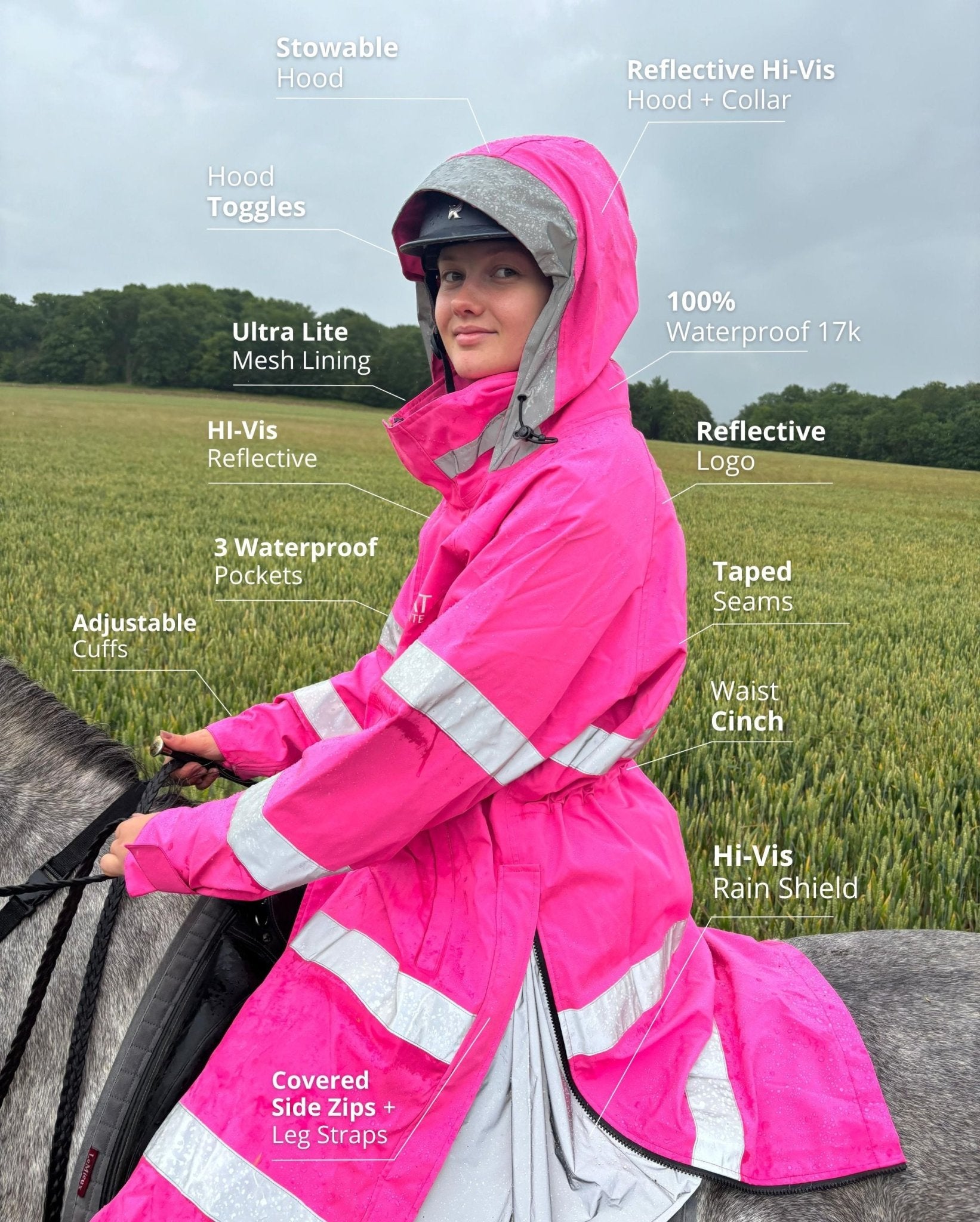 Reincoat Lite Adult - Hi - Vis Pink - Reincoat